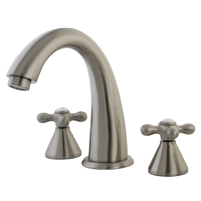 Kingston Tulare KS2368AX - Naples Two-Handle 3-Hole Deck Mount Roman Tub Faucet, Brushed Nickel