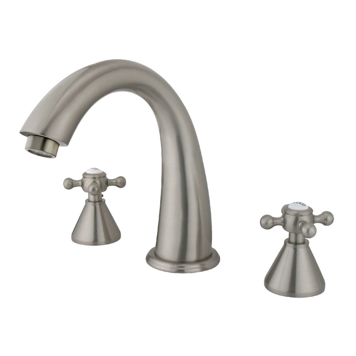 Kingston Tulare KS2368BX - Roman Two-Handle 3-Hole Deck Mount Roman Tub Faucet, Brushed Nickel