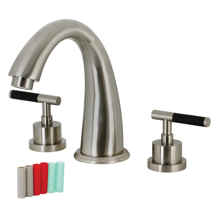 Kingston Sona KS2368CKL - Kaiser Two-Handle 3-Hole Deck Mount Roman Tub Faucet, Brushed Nickel