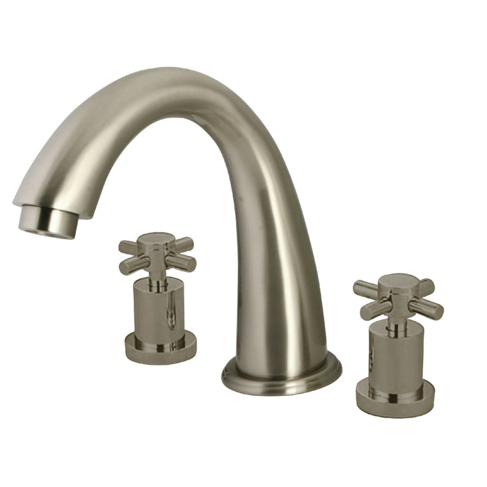 Kingston Sona KS2368DX - Concord Two-Handle 3-Hole Deck Mount Roman Tub Faucet, Brushed Nickel