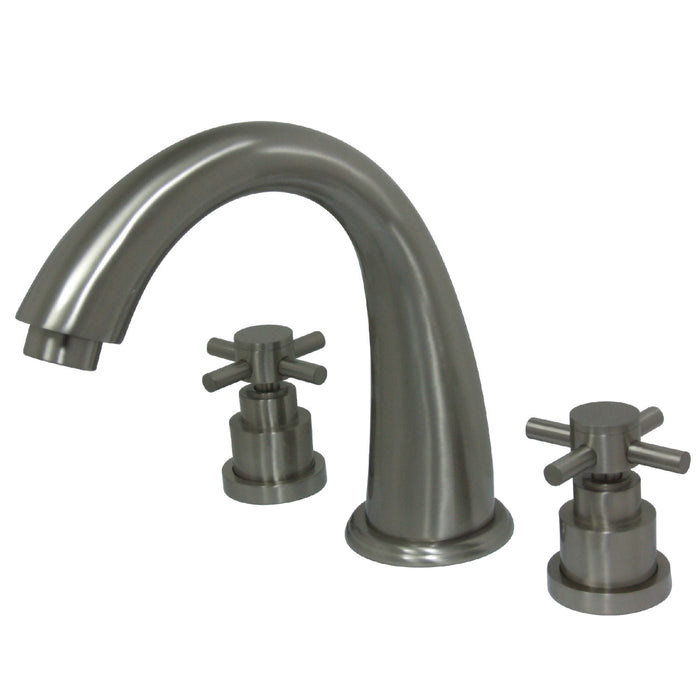 Kingston Sona KS2368EX - Roman Two-Handle 3-Hole Deck Mount Roman Tub Faucet, Brushed Nickel