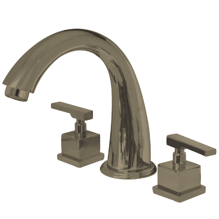 Kingston Tulare KS2368QLL - Executive Two-Handle 3-Hole Deck Mount Roman Tub Faucet, Brushed Nickel