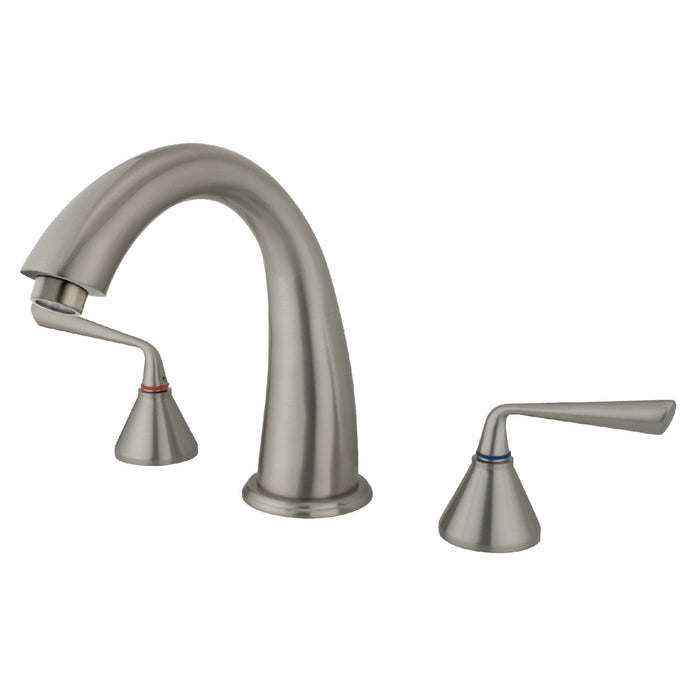 Kingston Tulare KS2368ZL - Silver Sage Two-Handle 3-Hole Deck Mount Roman Tub Faucet, Brushed Nickel