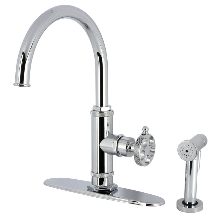 Kingston Brass Nyloom 60-Inch Kitchen Faucet Spray Hose – Silver Gray/Polished Chrome, 1/4-18 NPSM X 1/2-14 NPSM Connections