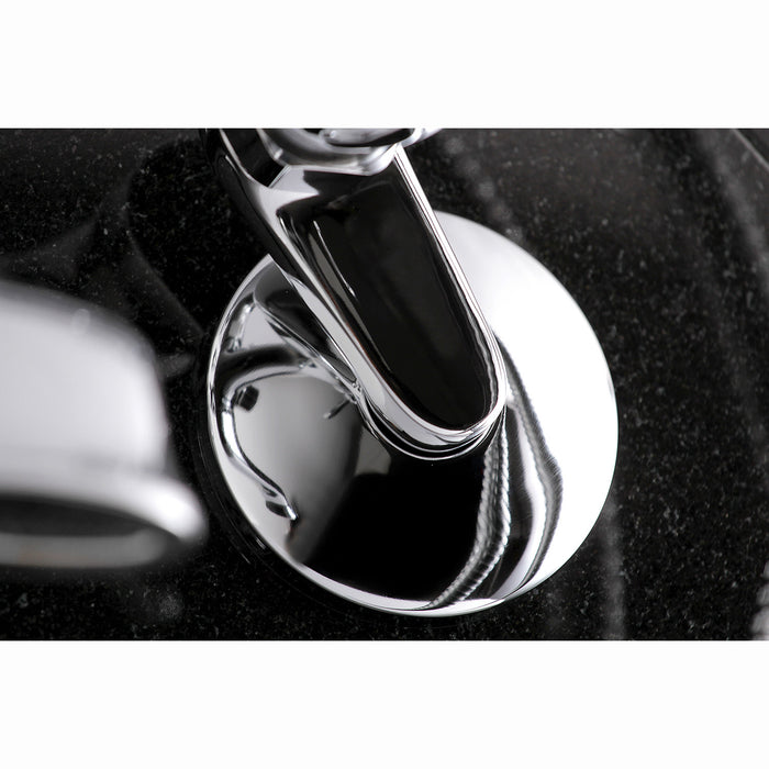 Kingston Heirloom KS266C - Kingston Two-Handle 2-Hole Wall Mount Clawfoot Tub Faucet with Hand Shower, Polished Chrome