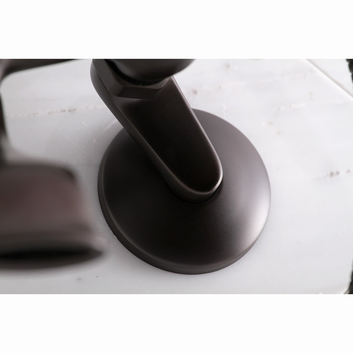 Kingston Heirloom KS266ORB - Kingston Two-Handle 2-Hole Wall Mount Clawfoot Tub Faucet with Hand Shower, Oil Rubbed Bronze