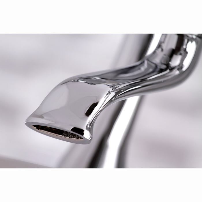 Kingston KS267C Three-Handle 2-Hole Deck-Mount Clawfoot Tub Faucet with Hand Shower, Polished Chrome