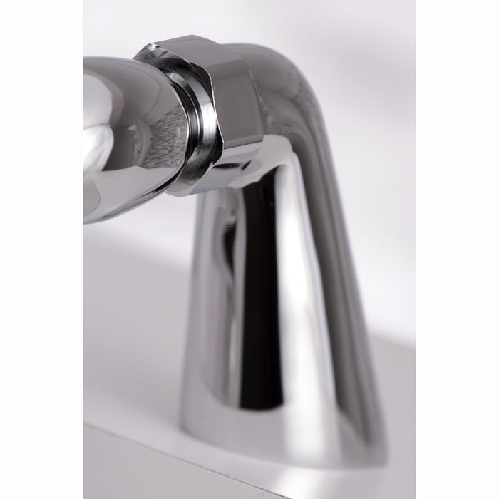 Kingston KS267C Three-Handle 2-Hole Deck-Mount Clawfoot Tub Faucet with Hand Shower, Polished Chrome