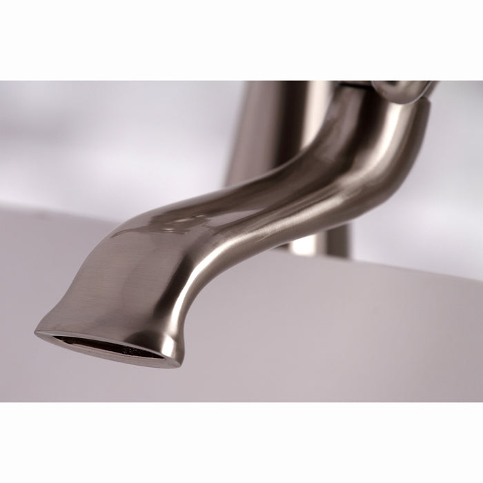Kingston Heirloom KS267SN - Kingston Three-Handle 2-Hole Deck-Mount Clawfoot Tub Faucet with Hand Shower, Brushed Nickel