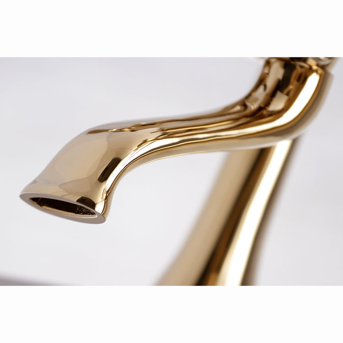 Kingston Heirloom KS268PB - Kingston Three-Handle 2-Hole Deck-Mount Clawfoot Tub Faucet with Hand Shower, Polished Brass