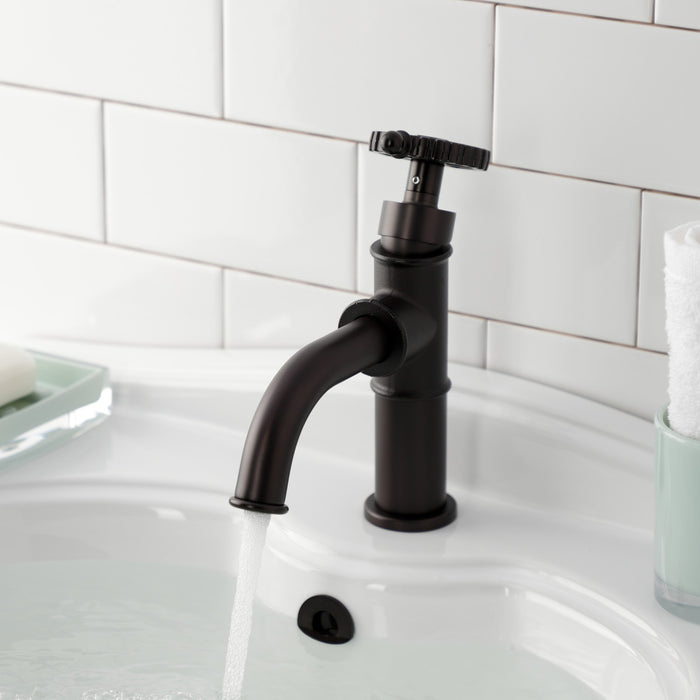 Kingston Sona KS2825CG - Fuller One-Handle 1-Hole Bathroom Faucet with Push Pop-Up Drain, Oil Rubbed Bronze