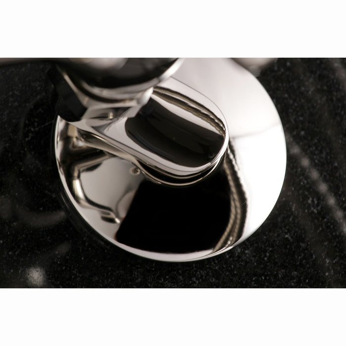 Kingston Heirloom KS285PN - Essex Three-Handle 2-Hole Tub Wall Mount Clawfoot Tub Faucet with Hand Shower, Polished Nickel