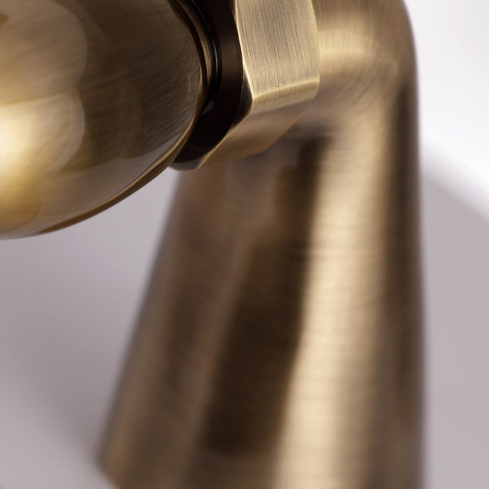 Kingston Heirloom KS287AB - Essex Three-Handle 2-Hole Deck-Mount Clawfoot Tub Faucet with Hand Shower, Antique Brass