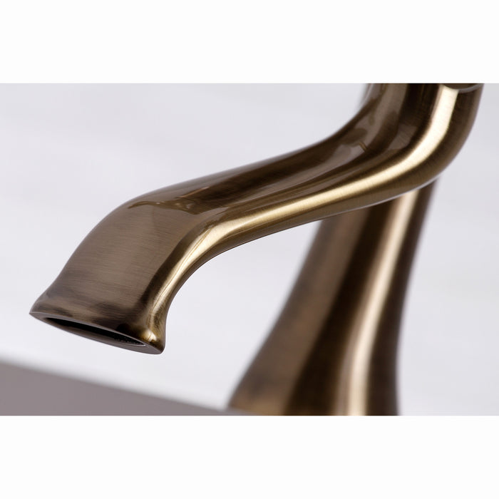 Kingston Heirloom KS288AB - Essex Three-Handle 2-Hole Deck-Mount Clawfoot Tub Faucet with Hand Shower, Antique Brass