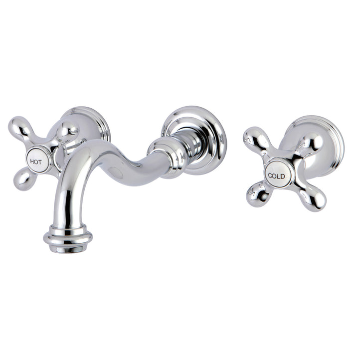 Kingston Heirloom KS3021AX - Restoration Two-Handle 3-Hole Wall Mount Tub Faucet, Polished Chrome