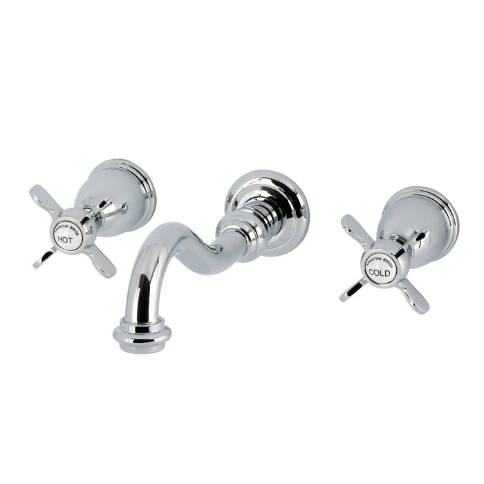 Kingston Heirloom KS3021BEX - Essex Two-Handle 3-Hole Wall Mount Roman Tub Faucet, Polished Chrome