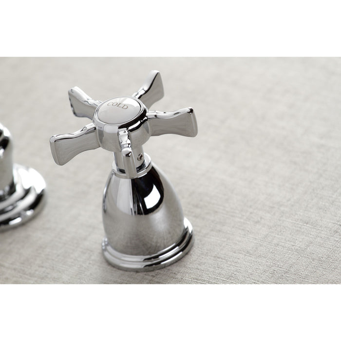 Kingston Heirloom KS3021NX - Hamilton Two-Handle 3-Hole Wall Mount Tub Faucet, Polished Chrome
