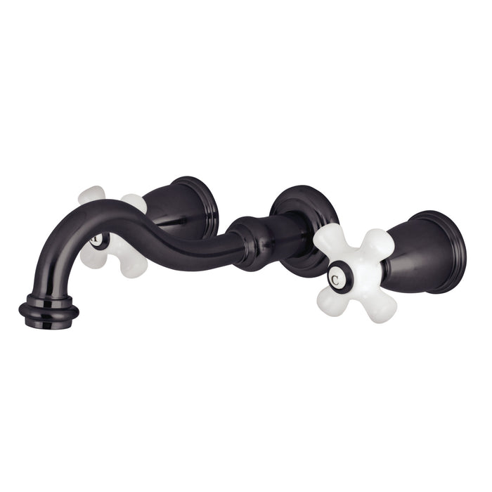 Kingston Heirloom KS3025PX - Restoration Two-Handle 3-Hole Wall Mount Tub Faucet, Oil Rubbed Bronze
