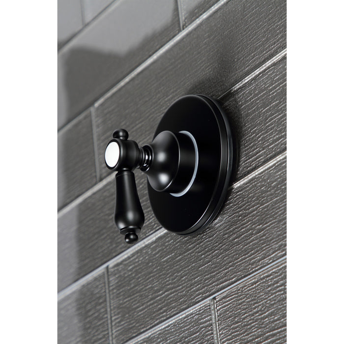 Kingston Heirloom KS3030BAL - Heirloom Single-Handle Three-Way Diverter Valve with Round Trim Kit, Matte Black