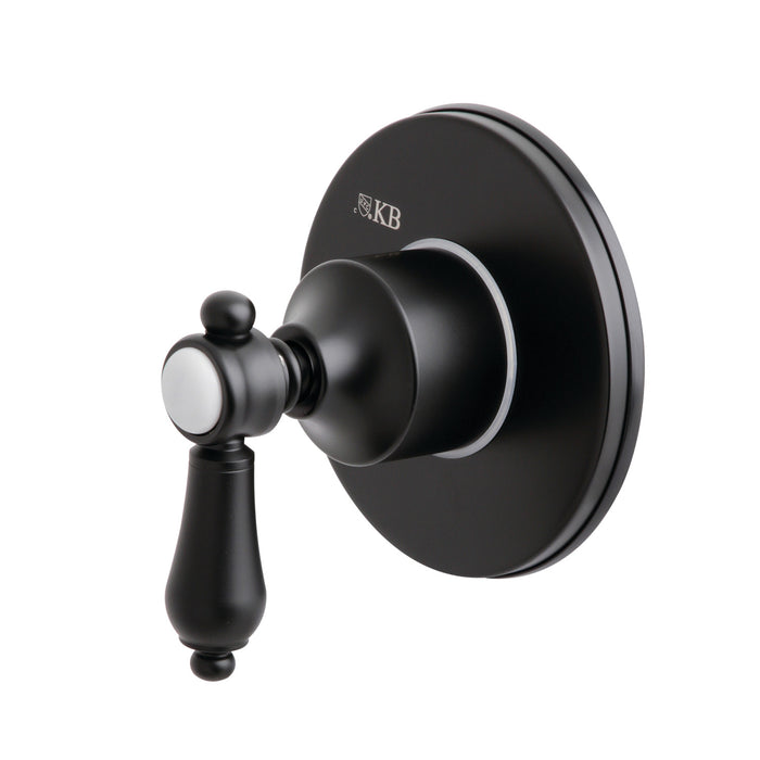 Kingston Heirloom KS3030BAL - Heirloom Single-Handle Three-Way Diverter Valve with Round Trim Kit, Matte Black