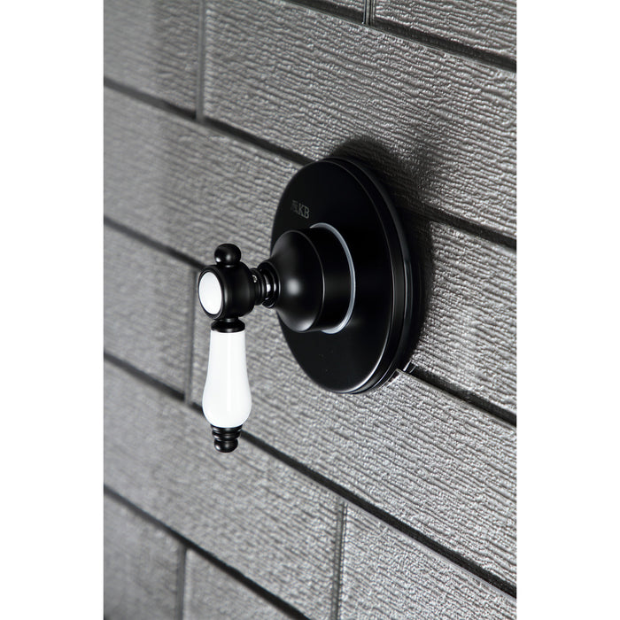 Kingston Heirloom KS3030BPL - Bel-Air Single-Handle Three-Way Diverter Valve with Round Trim Kit, Matte Black