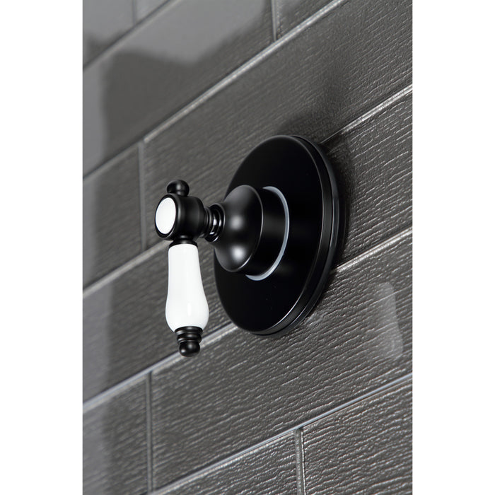 Kingston Heirloom KS3030BPL - Bel-Air Single-Handle Three-Way Diverter Valve with Round Trim Kit, Matte Black