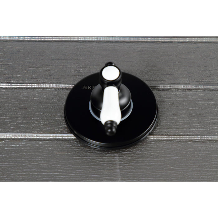 Kingston Heirloom KS3030BPL - Bel-Air Single-Handle Three-Way Diverter Valve with Round Trim Kit, Matte Black