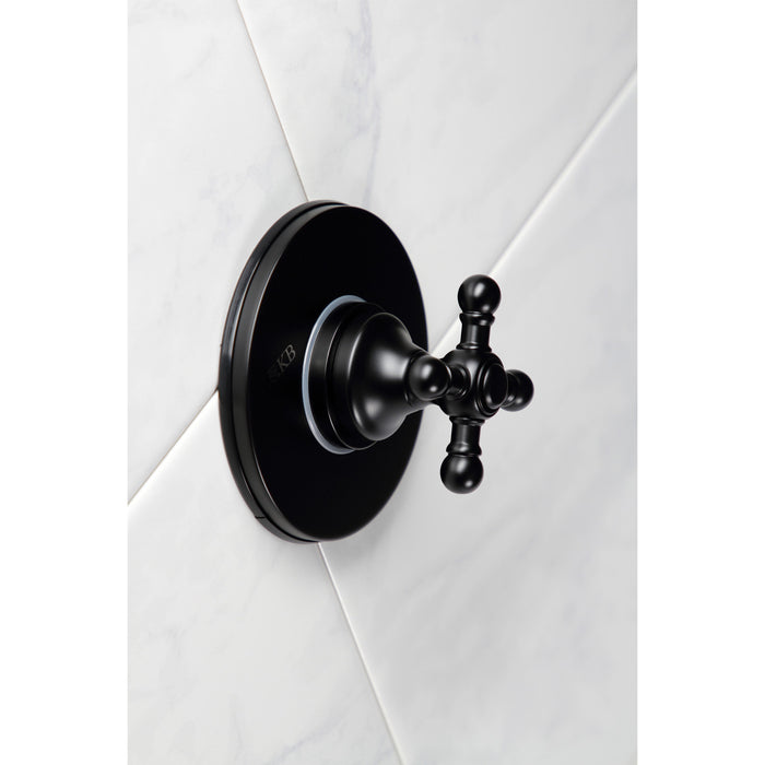 Kingston Heirloom KS3030BX - Metropolitan Single-Handle Three-Way Diverter Valve with Round Trim Kit, Matte Black