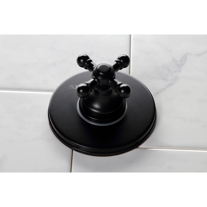 Kingston Heirloom KS3030BX - Metropolitan Single-Handle Three-Way Diverter Valve with Round Trim Kit, Matte Black