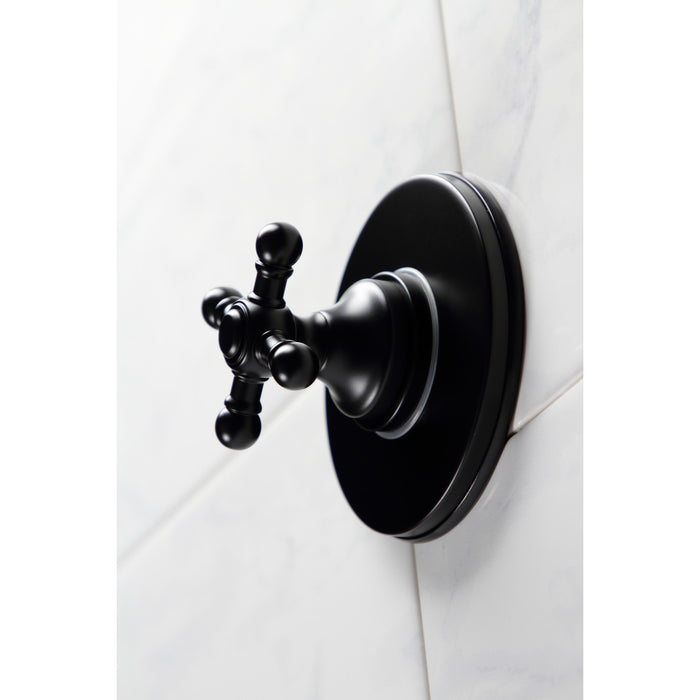 Kingston Heirloom KS3030BX - Metropolitan Single-Handle Three-Way Diverter Valve with Round Trim Kit, Matte Black