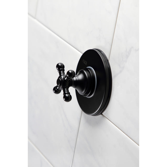 Kingston Heirloom KS3030BX - Metropolitan Single-Handle Three-Way Diverter Valve with Round Trim Kit, Matte Black