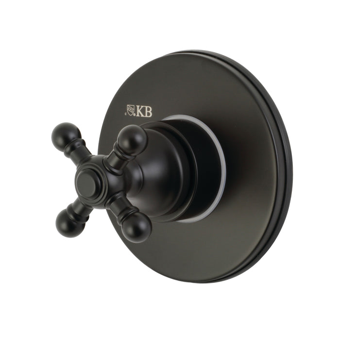 Kingston Heirloom KS3030BX - Metropolitan Single-Handle Three-Way Diverter Valve with Round Trim Kit, Matte Black
