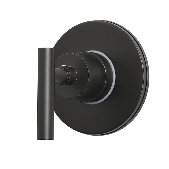 Kingston Sona KS3030CML - Manhattan Single-Handle Three-Way Diverter Valve with Round Trim Kit, Matte Black