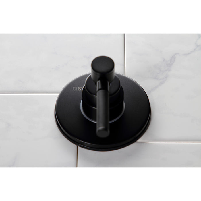 Kingston Sona KS3030DKL - Kaiser Single-Handle Three-Way Diverter Valve with Round Trim Kit, Matte Black