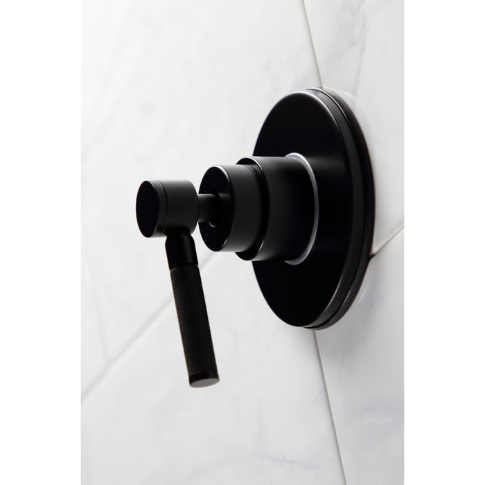 Kingston Sona KS3030DKL - Kaiser Single-Handle Three-Way Diverter Valve with Round Trim Kit, Matte Black