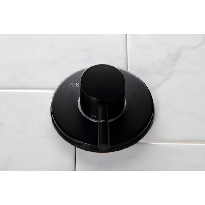 Kingston Sona KS3030DL - Concord Single-Handle Three-Way Diverter Valve with Round Trim Kit, Matte Black