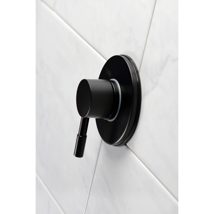 Kingston Sona KS3030DL - Concord Single-Handle Three-Way Diverter Valve with Round Trim Kit, Matte Black