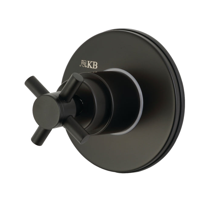 Kingston Sona KS3030DX - Concord Single-Handle Three-Way Diverter Valve with Round Trim Kit, Matte Black