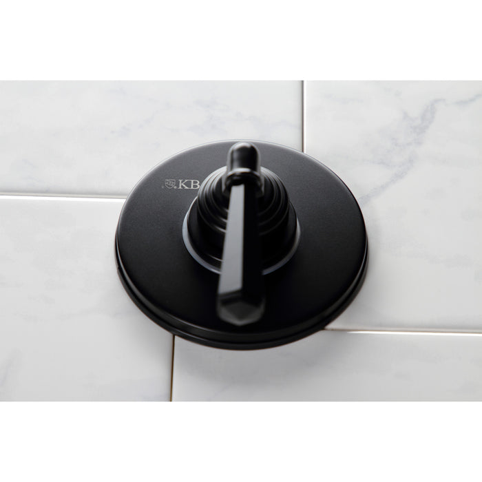 Metropolitan KS3030HL Single-Handle Three-Way Diverter Valve with Round Trim Kit, Matte Black