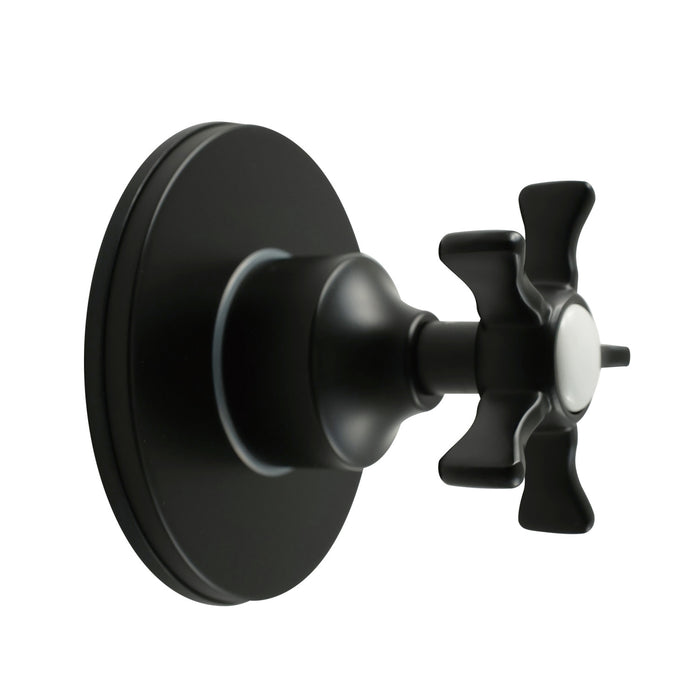 Kingston Tulare KS3030NX - Hamilton Single-Handle Three-Way Diverter Valve with Round Trim Kit, Matte Black