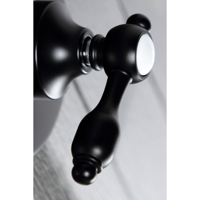 Kingston Heirloom KS3030TAL - Tudor Single-Handle Three-Way Diverter Valve with Round Trim Kit, Matte Black