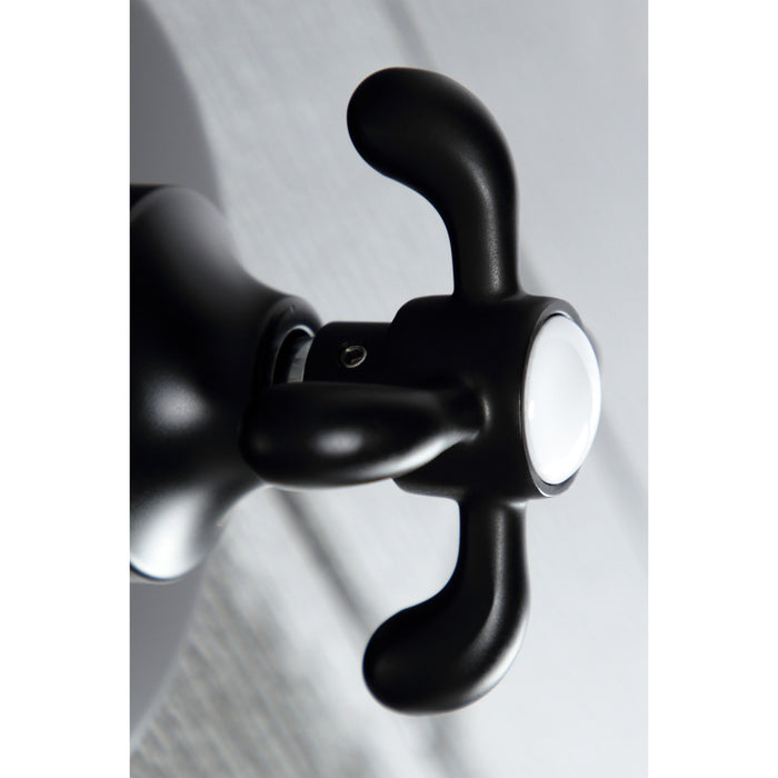 Kingston Heirloom KS3030TX - French Country Single-Handle Three-Way Diverter Valve with Round Trim Kit, Matte Black