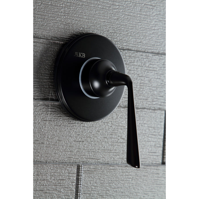 Kingston Tulare KS3030ZL - Silver Sage Single-Handle Three-Way Diverter Valve with Round Trim Kit, Matte Black