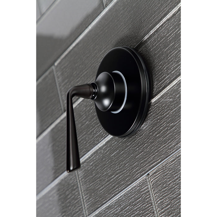 Kingston Tulare KS3030ZL - Silver Sage Single-Handle Three-Way Diverter Valve with Round Trim Kit, Matte Black