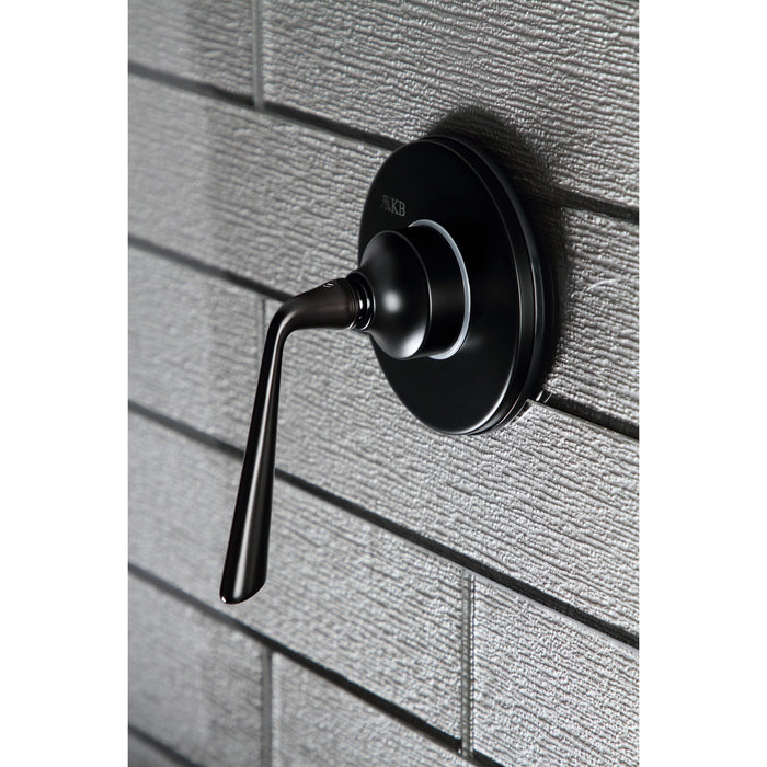 Kingston Tulare KS3030ZL - Silver Sage Single-Handle Three-Way Diverter Valve with Round Trim Kit, Matte Black