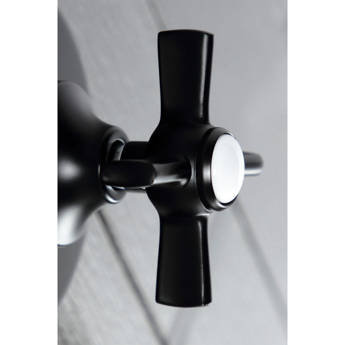 Kingston Tulare KS3030ZX - Millennium Single-Handle Three-Way Diverter Valve with Round Trim Kit, Matte Black
