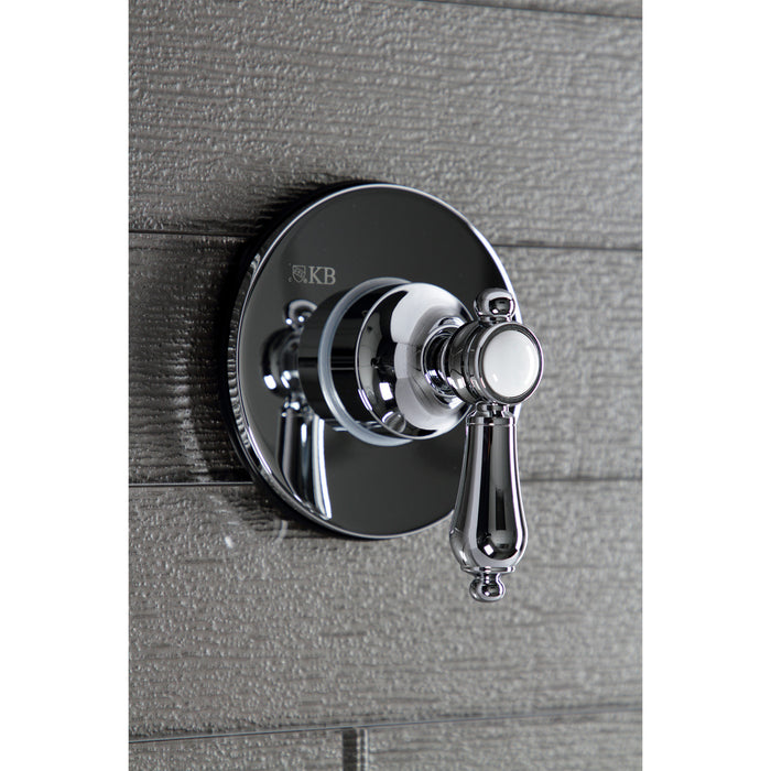 Kingston Heirloom KS3031BAL - Heirloom Single-Handle Three-Way Diverter Valve with Round Trim Kit, Polished Chrome