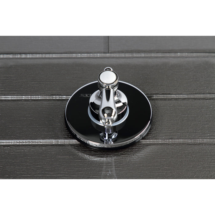 Kingston Heirloom KS3031BAL - Heirloom Single-Handle Three-Way Diverter Valve with Round Trim Kit, Polished Chrome