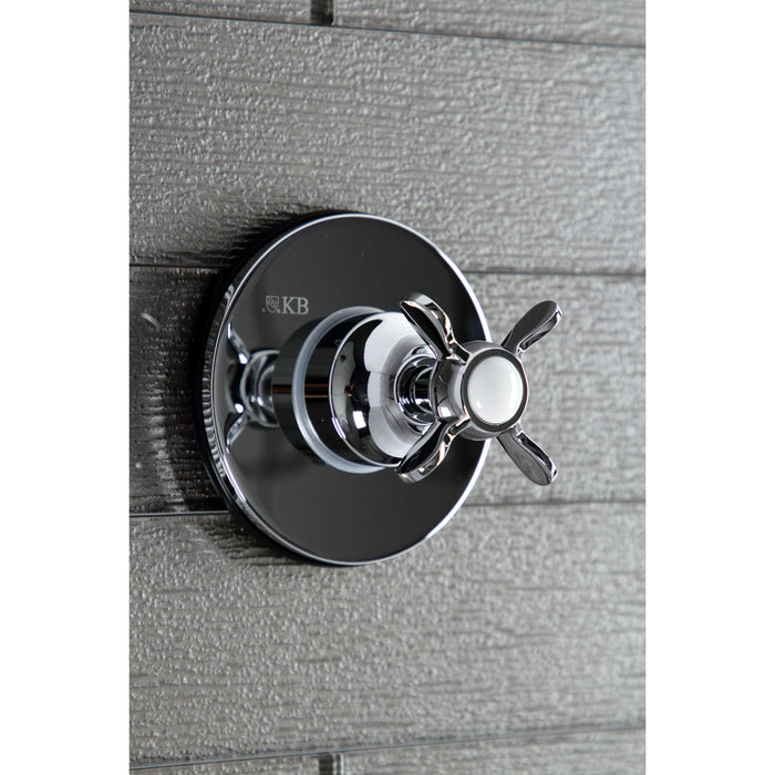 Kingston Tulare KS3031BEX - Essex Single-Handle Three-Way Diverter Valve with Round Trim Kit, Polished Chrome