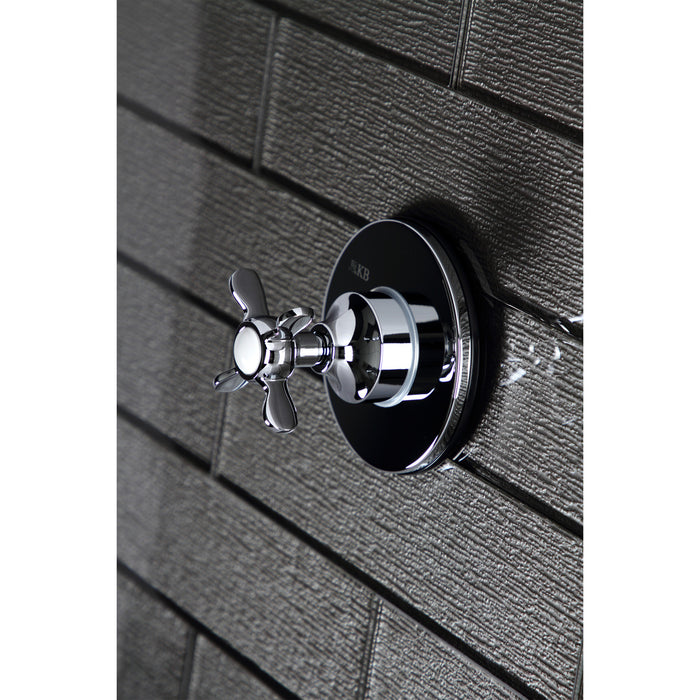 Kingston Tulare KS3031BEX - Essex Single-Handle Three-Way Diverter Valve with Round Trim Kit, Polished Chrome